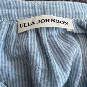 Ulla Johnson Blue and White Striped Blouse